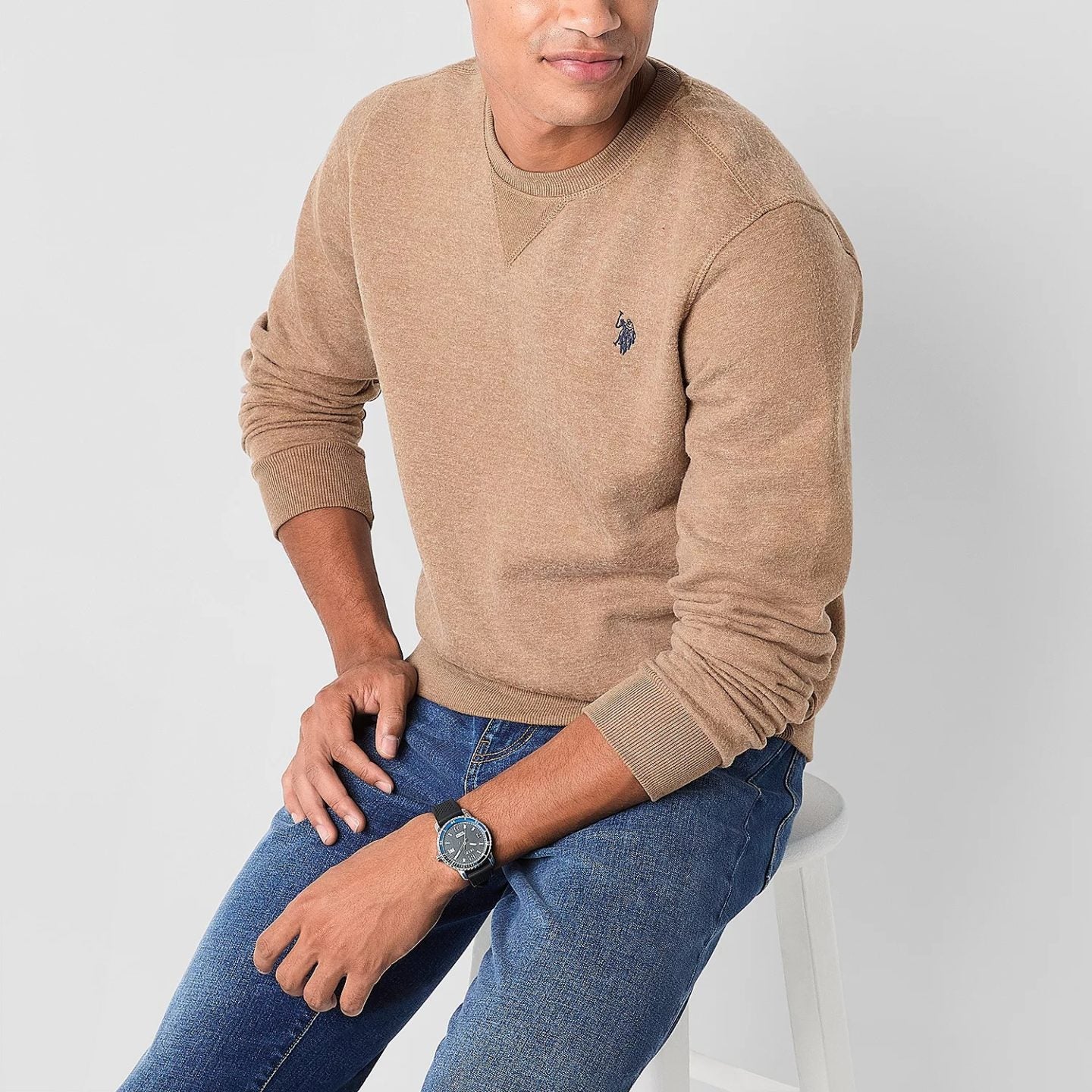 U.S.P.A Mens Double Horsemen Fleece Sweatshirt